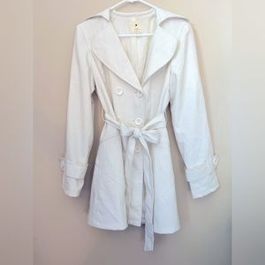 White Old Navy long pea-/trench coat